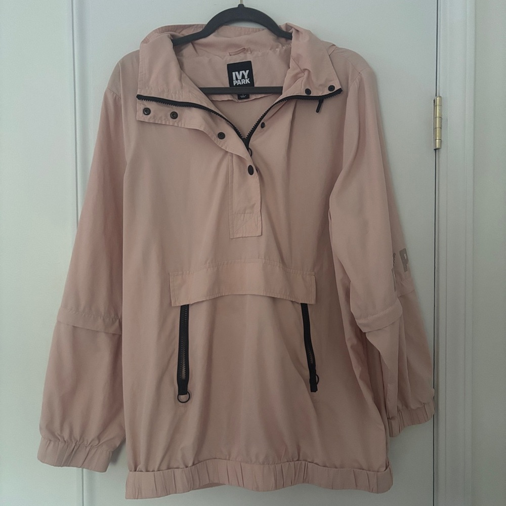 IVY PARK Blush Pink Pullover Anorak Jacket